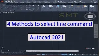 4 methods to select line tool or line command in Autocad 2021 | Tamil | 