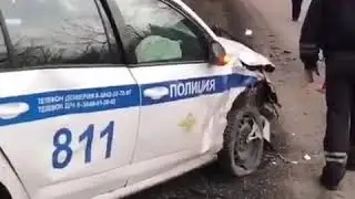 Лобовое ДТА с экипажем ДПС в Прокопьевске