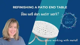 Refinishing a metal patio side table