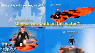 Magma Awakened can walk on the water | Blox Fruits | Roblox