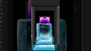 How to Design Realistic Frozen iPhone | Photoshop Tutorial #shorts