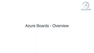 Azure Boards Overview