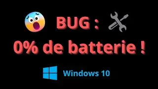 BUG : PC branché mais pas en charge (0% de batterie)