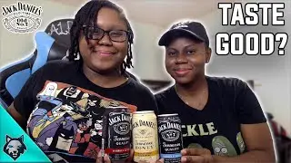 DOES IT TASTE GOOD? | Jack Daniel's Can Cocktails (with my big sister)