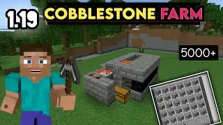 Minecraft cobblestone farm automatic || pocket edition || 1.19 || easy tutorial ||  generator || GL