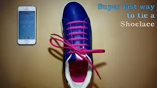 Fastest way to tie a Shoelace  (under 1 second) - Life hack