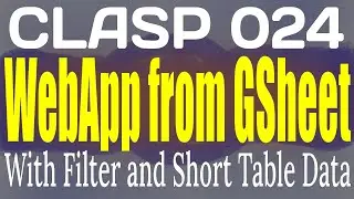 CLASP 025   show google sheet data in web app table