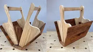 Awesome Design Woodworking Basket Transform to Table Picnic