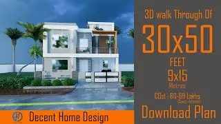 House Design | Modern House 2 Storey | 30ft x 50ft  | 9m x 15m | 5 Bedrooms
