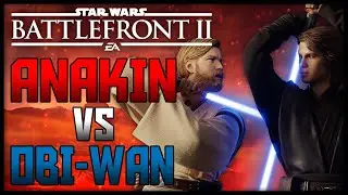 Star Wars Battlefront 2 - INSANE INTENSE EPIC ANAKIN vs OBI-WAN DUEL on MUSTAFAR