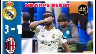 kylian mbappe first goal for real madrid vs milan watch along pes21