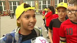 Les Diables Rouges de retour à l’école : Kompany et Chadli ont visité l’école de l’Allée Verte