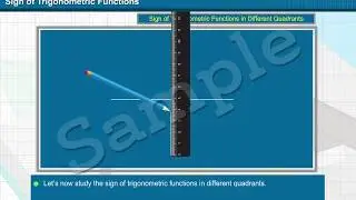 Sign of Trigonometric Functions class 11