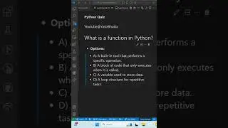 Python Quiz #42: function example | def Quiz |  Python MCQs | Python For Beginners