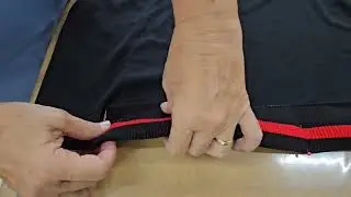 Como montar e costurar punho da barriga da Blusa de frio modelo americano #tutorial