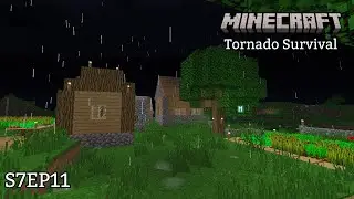 Minecraft Tornado Survival (Localized Weather Mod) S7Ep11: Village Work & Tree Farm!