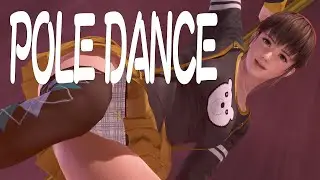 DOAX3 Hitomi POLE DANCE (ヒトミ、水着：しろくまブラック、髪型：ポニーテール) Black Polar Bear