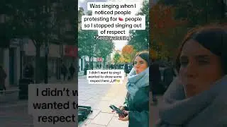 I felt like it was the right thing to do 🍉🍉🍉 #busker #protest #palestine #singing #music