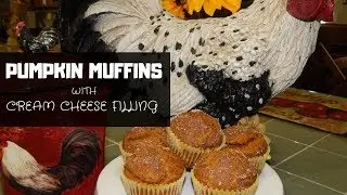 Fall Recipe | Pumpkin Muffins with Cream Cheese Filling
