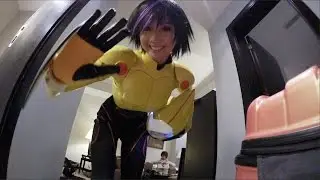 Big Hero 6 GoGo Tomago cosplay and magnetic discs!