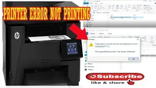 NETWORK PRINTER HP LaserJet Pro MFP M225-M226 NOT PRINT, (ERROR 0x00000771) SOLVED!