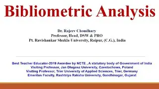 Bibliomatric Analysis by using different Database