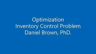 Optimization Inventory Control