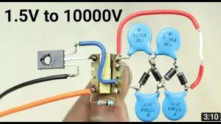 3.7 volt to 400 kv high voltage 😲⚡/ high volt inverter / high voltage generator