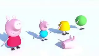 Wrong Heads for Kids - Peppa Pig Family 3D Animation (2019)