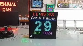Tampilan kalender panel p5 2x1