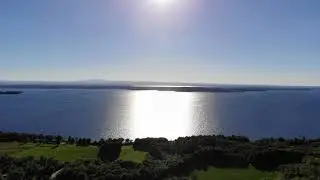 Georgia, VT drone overlooking Lake Champlain - DJI Mavic Air