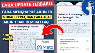 CARA MENGHAPUS AKUN FACEBOOK SECARA PERMANEN - TERBARU