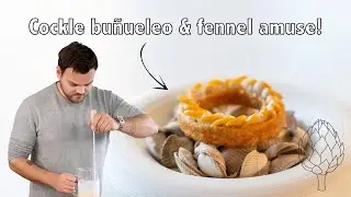 Crispy cockle buñuelo & fennel amuse bouche or bite! Fine dining recipes