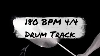 1 Hour 180 BPM - 4/4 Drum Track - Drum Loop - Metronome - Drum Beat