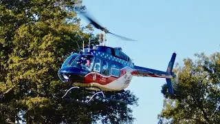 Air Evac Lifeteam 61 departing Bolivar Medical Center early in the morning