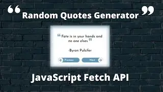 Random quotes generator using HTML, CSS, and Javascript