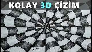 KOLAY 3D ÇİZİMLER - ÜÇ BOYUTLU KONİ ÇİZİMİ - MEHMET TURHAN