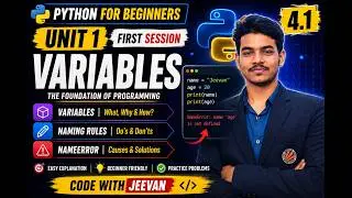 Python Variables Explained | Naming Rules & NameError | Python Programming Complete Course #4.1