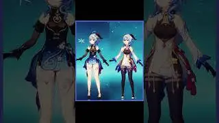 New Ganyu Skin Idle Animation Comparison 