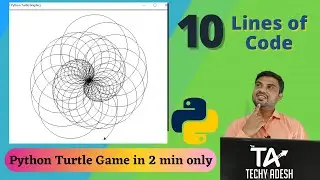 Python Turtle Game | Turtle gaming video | Simple turtle pattern example