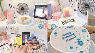 weekend vlog ❀ chill days, watching penthouse, nct album, lighstick + more! (ft. happiewatch)