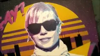 Synthwave Portrait - Stencil Painting