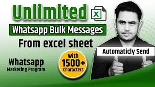 How to send bulk whatsapp message from excel | send whatsapp bulk message with 1500+ characters