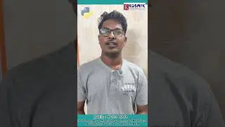 Python student review | Best software training institute in hyderabad  Kosmik Technologies PVT.LTD