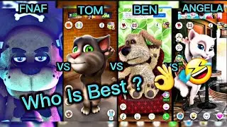 FNAF 🆚️ TOM 🆚️ BEN 🆚️ ANGELA Who Is Best ? 👌 🤣 | Tom The Singer