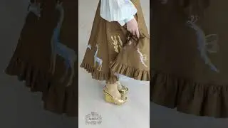 Шелковая юбка расписанная вручную /Haute couture  from JULINA.