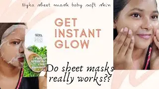 nyka sheet mask review &demo brightening/moisturizing hydrating glowing radiant get clear skin 