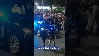 Modi Visiting surat Road show near Svnit