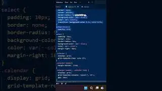 Calendar UI Design with HTML CSS JavaScript #shorts