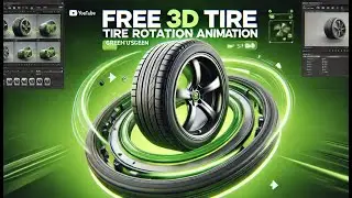 Free Green Screen Tire Animation | 3D Rotating Wheel